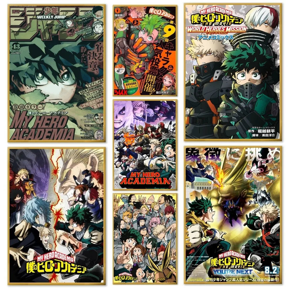 My Hero Academia Poster Home Living Room Bedroom Bar Cafe Art Decor