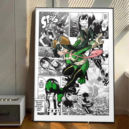 My Hero Academia Anime Poster Stickers Art Wall Murals Decor Game Room Decor Gifts Kawaii HD Painting Cat Cars