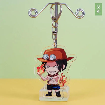 Anime One Piece Luffy Charlotte Linlin Katakuri Edward Newgate Donquixote Doflamingo Jinbe Acrylic Keychains Pendants Figure Toy