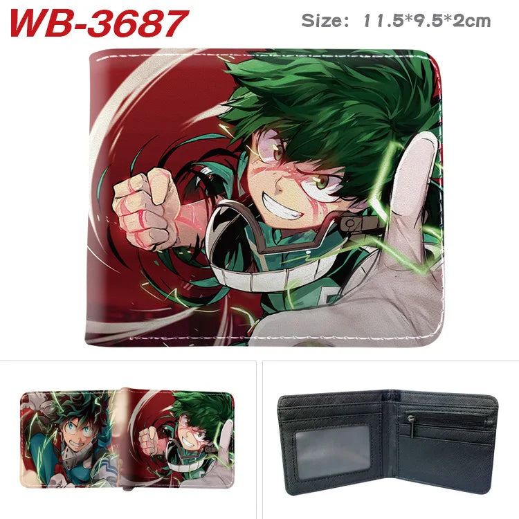 My Hero Academia Cartoon Short Wallet Anime Coin Purse with Card Holder
