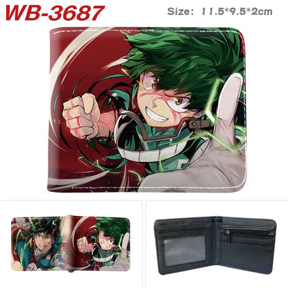 My Hero Academia Cartoon Short Wallet Anime Coin Purse with Card Holder