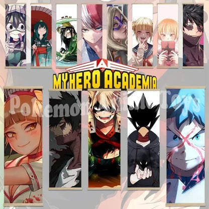 My Hero Academia Poster: Hanging Scroll, HD Quality Wall Art, Retro Posters for Home Room Wall Decoration
