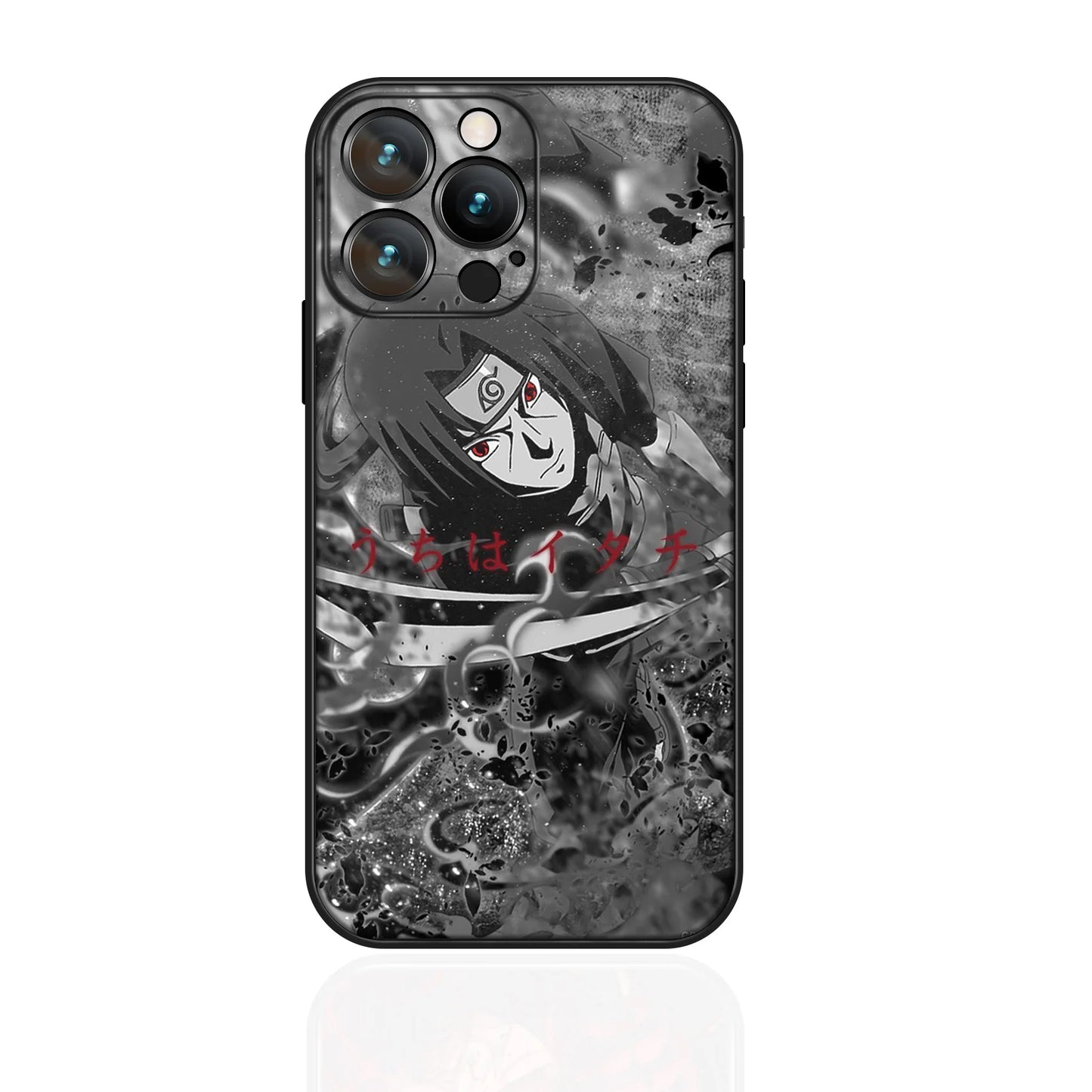 MINISO Phone Case for iPhone 17 Pro Akatsuki Uchiha Itachi Anime Soft Silicon Cover for iPhone 16 15 14 13 12 17 Pro Max Plus
