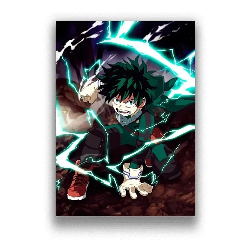 My Hero Academia Poster Anime Decor Bar Cafe Canvas Painting Posters and Prints Wall Art Pictures for Living Room Decoration