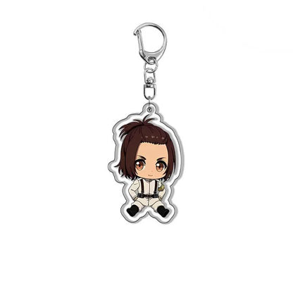 6CM Hot Anime Attack on Titan Keychain Model Cosplay Charm Characters Ornament Accessories Goods Collection Gifts