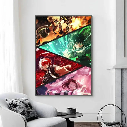 My Hero Academia Poster Canvas Art Print  Perfect Bedroom Wall Decor  Gift