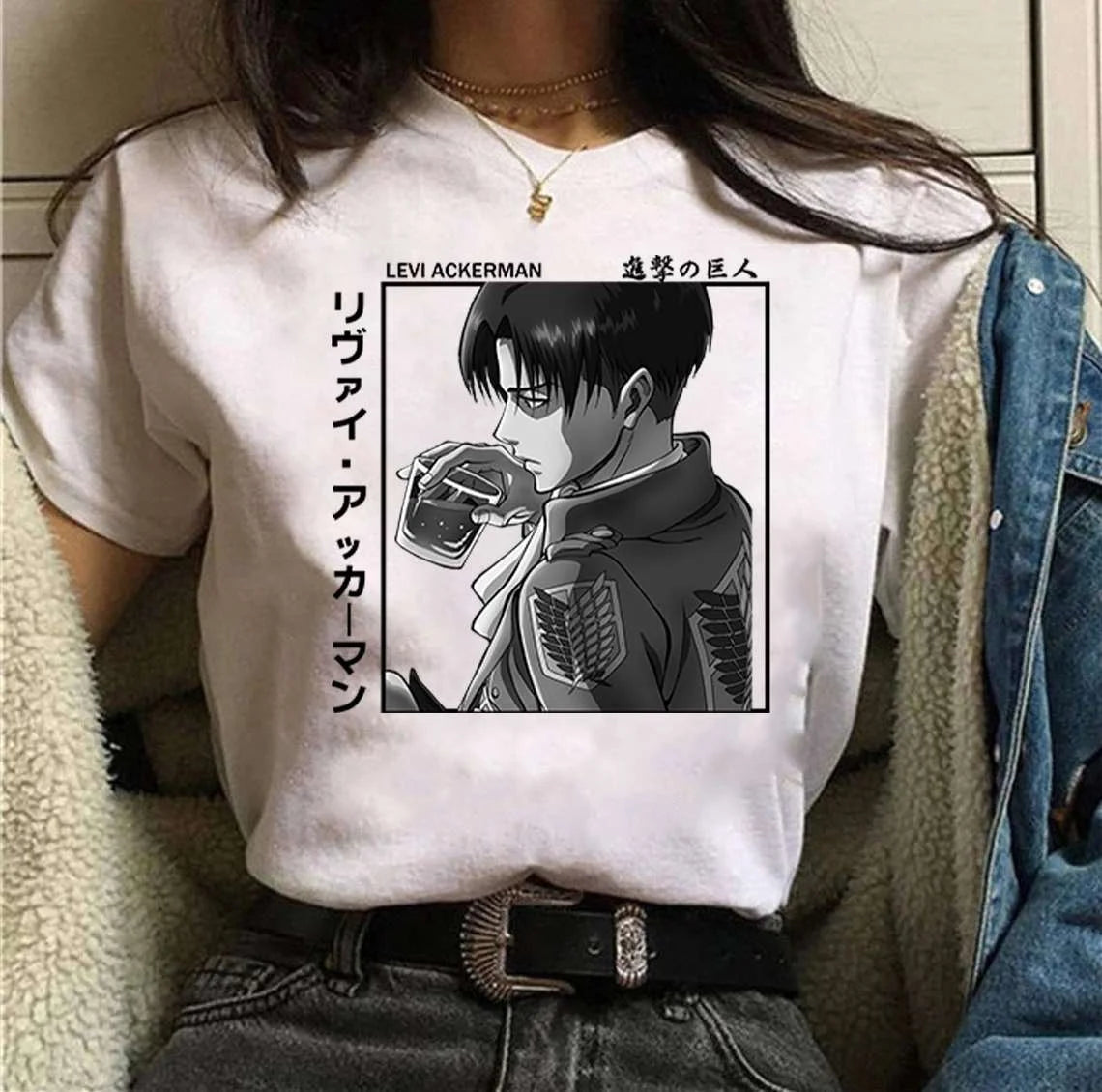 Japanese Anime T-shirt Men and Women Loose T-shirt Casual Streetwear Short Sleeve Shirt Tops