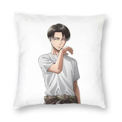Levi Ackerman Attack On Titan Cushion Cover Print Harajuku Anime Manga Floor Pillow Case for Car Pillowcase Home Decor