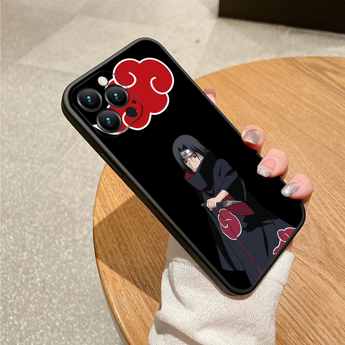 MINISO Phone Case for iPhone 17 Pro Akatsuki Uchiha Itachi Anime Soft Silicon Cover for iPhone 16 15 14 13 12 17 Pro Max Plus