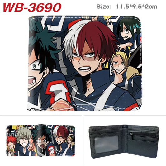 My Hero Academia Cartoon Short Wallet Anime Coin Purse with Card Holder
