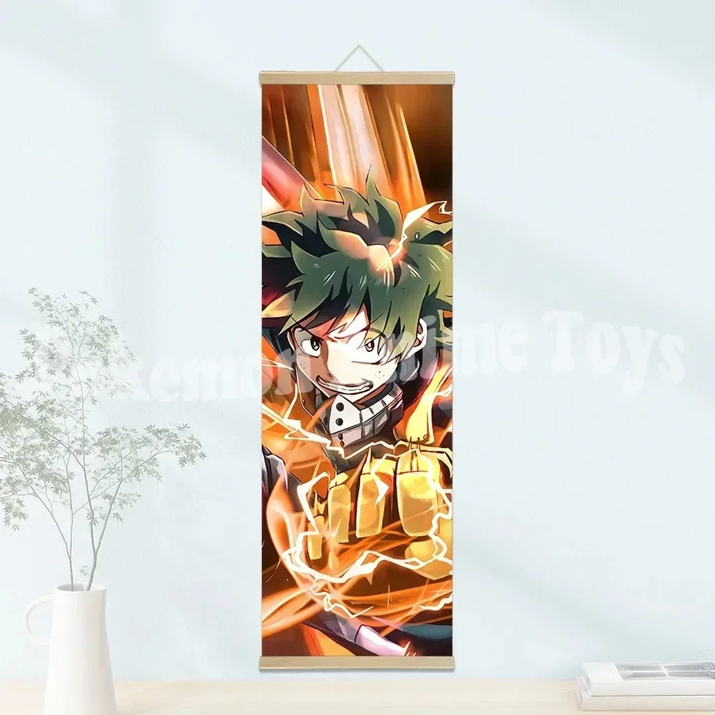 My Hero Academia Poster: Hanging Scroll, HD Quality Wall Art, Retro Posters for Home Room Wall Decoration