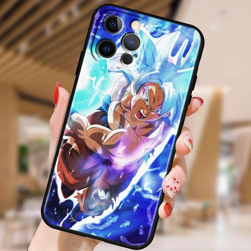 G-Goku D-Dragon Ball Z Art For Apple iPhone 15 14 13 12 Pro Max Mini 11 Pro XS Max X XR 6 7 8 Plus SE 2020 Black Soft Phone Case