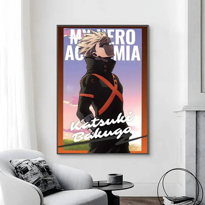 C-Classic Anime My Hero Academia Third Poster Canvas painting poster with prints Home bedroom living room decoration gift