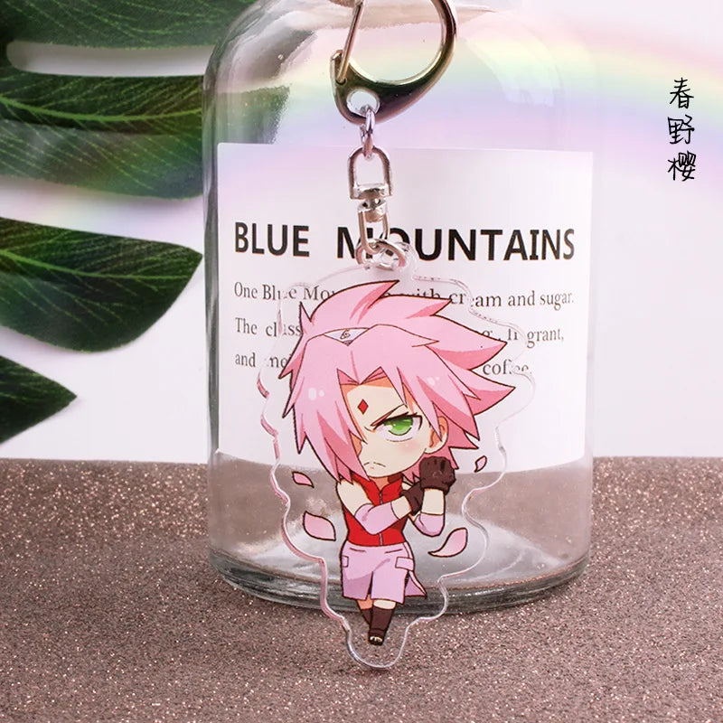 Anime Tobi Uchiha Obito Itachi Madara Uzumaki Hatake Kakashi Hyuga Hinata Deidara Acrylic Keychains Pendants Figure Toys Gifts