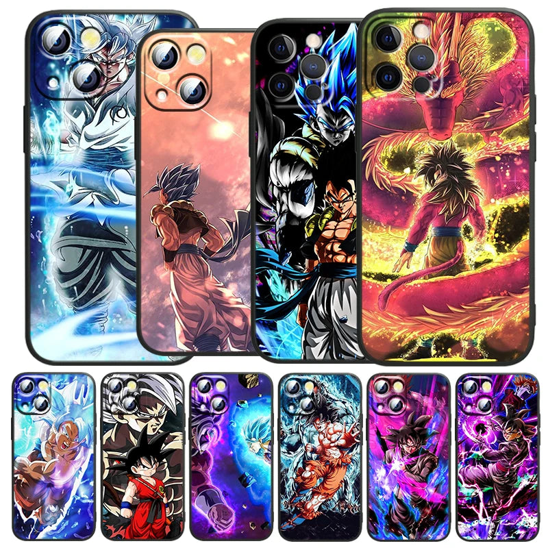 G-Goku D-Dragon Ball Z Art For Apple iPhone 15 14 13 12 Pro Max Mini 11 Pro XS Max X XR 6 7 8 Plus SE 2020 Black Soft Phone Case