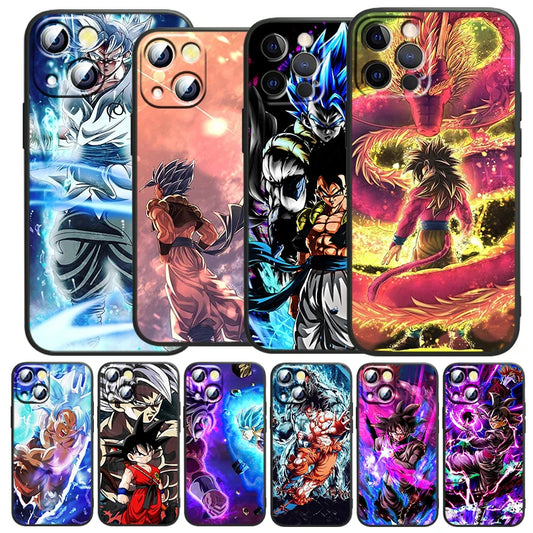G-Goku D-Dragon Ball Z Art For Apple iPhone 15 14 13 12 Pro Max Mini 11 Pro XS Max X XR 6 7 8 Plus SE 2020 Black Soft Phone Case