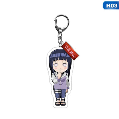 40Style Uzumaki Uchiha Sakura Gaara Obito Itachi Madara Hatake Kakashi Anime Figures Acrylic Keychains Fans Gift