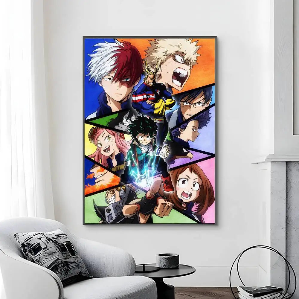 C-Classic Anime My Hero Academia Third Poster Canvas painting poster with prints Home bedroom living room decoration gift