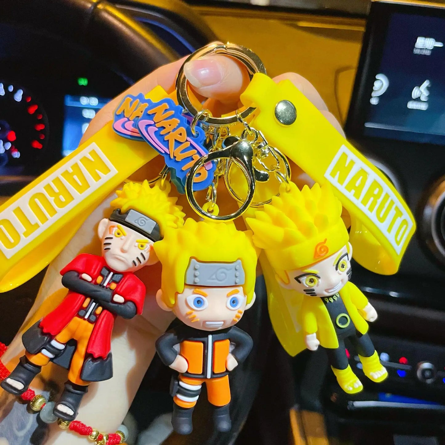 Cartoon Anime Naruto Action Figures Keychains  Sasuke Kakashi Key Pendant Cartoon Bag Pendant Doll Keychain Boy Gift