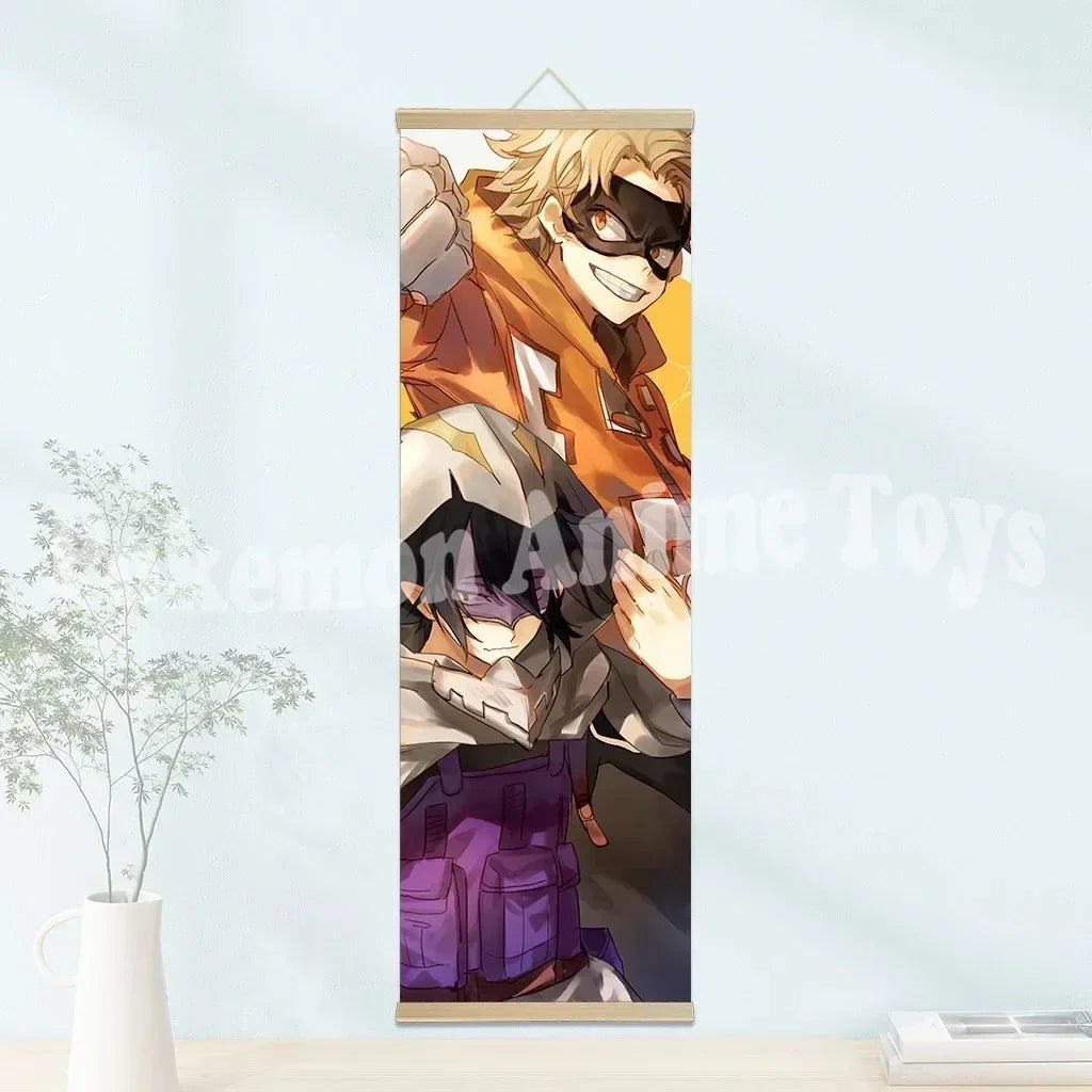 My Hero Academia Poster: Hanging Scroll, HD Quality Wall Art, Retro Posters for Home Room Wall Decoration
