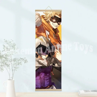 My Hero Academia Poster: Hanging Scroll, HD Quality Wall Art, Retro Posters for Home Room Wall Decoration
