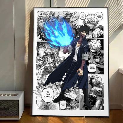 My Hero Academia Anime Poster Stickers Art Wall Murals Decor Game Room Decor Gifts Kawaii HD Painting Cat Cars