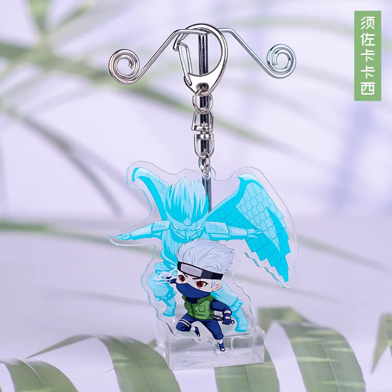 Anime Tobi Uchiha Obito Itachi Madara Uzumaki Hatake Kakashi Hyuga Hinata Deidara Acrylic Keychains Pendants Figure Toys Gifts