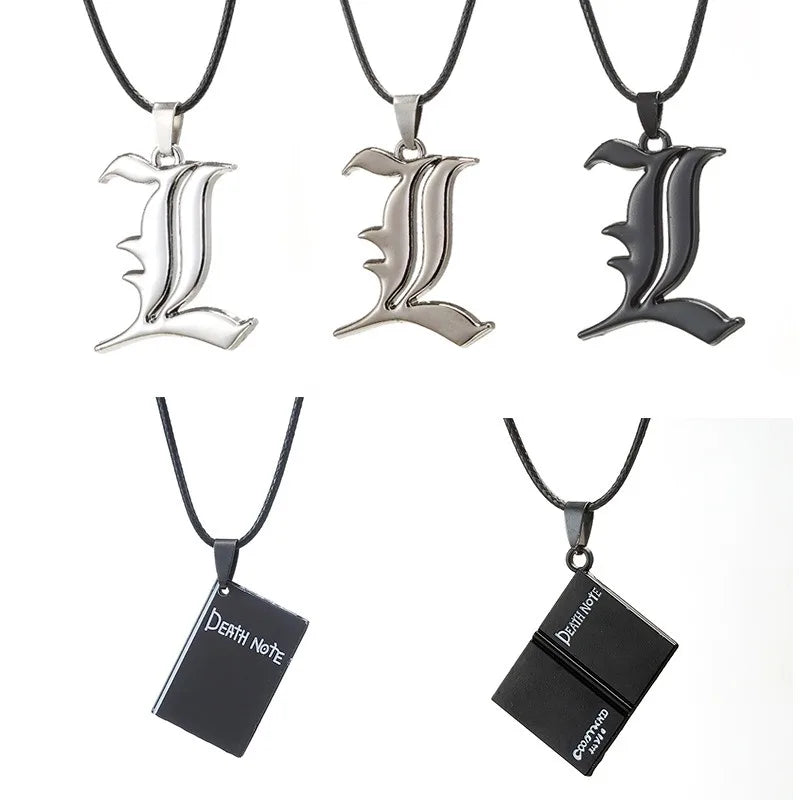 Anime Death Note Necklace Rope Leather Choker Black Notebook Pendant Cospaly Accessories For Women Men Party Jewelry Gifts