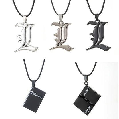 Anime Death Note Necklace Rope Leather Choker Black Notebook Pendant Cospaly Accessories For Women Men Party Jewelry Gifts