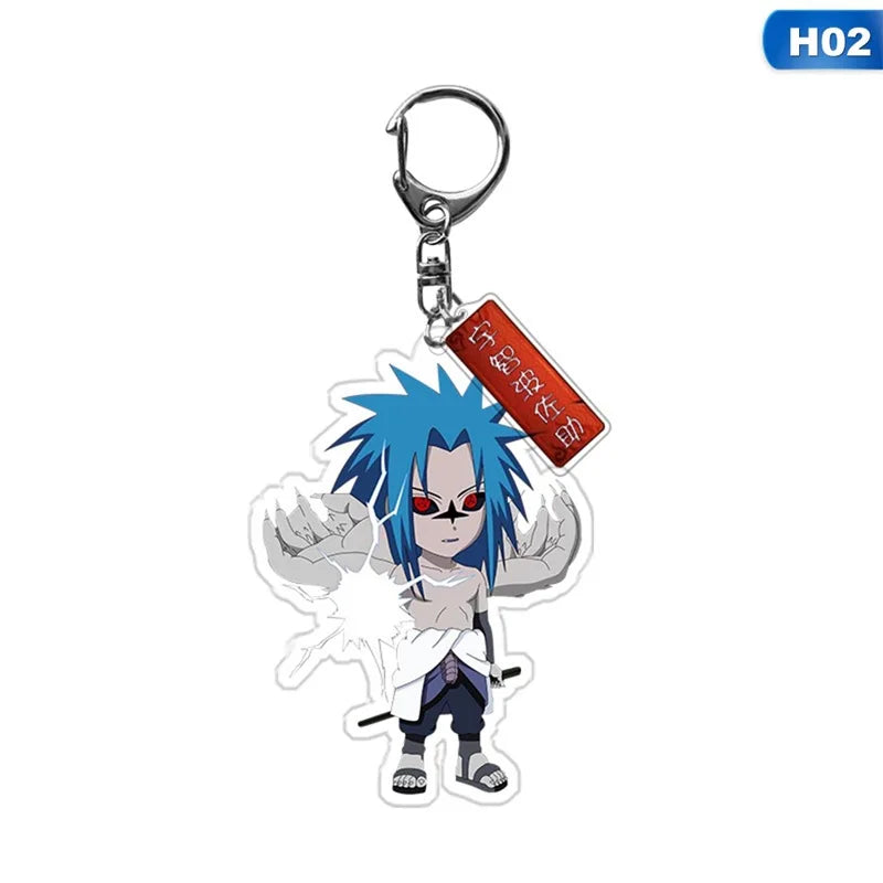 40Style Uzumaki Uchiha Sakura Gaara Obito Itachi Madara Hatake Kakashi Anime Figures Acrylic Keychains Fans Gift