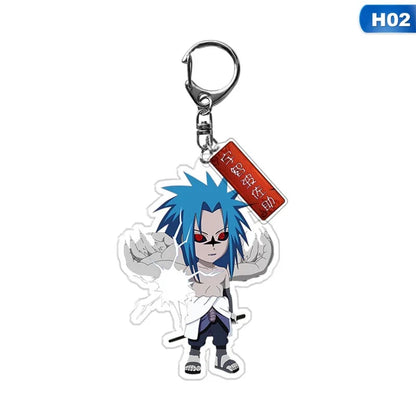 40Style Uzumaki Uchiha Sakura Gaara Obito Itachi Madara Hatake Kakashi Anime Figures Acrylic Keychains Fans Gift