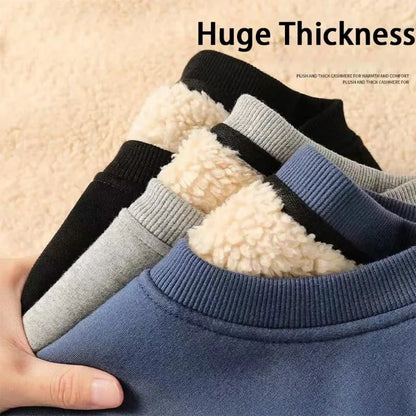 Anime Akaza Men Fleece Lined Thickened Sweatshirt Demons Slayer Winter Warm Clothes Women Clothing Plus Size Round Neck Pullover