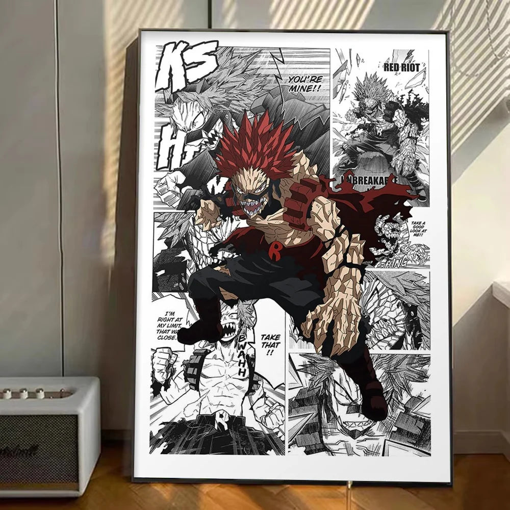 My Hero Academia Anime Poster Stickers Art Wall Murals Decor Game Room Decor Gifts Kawaii HD Painting Cat Cars