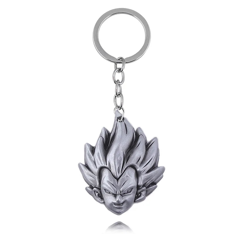 Anime Dragon Ball Z Super Saiyan Vegeta Son Goku Keychain Cosplay Keyring Metal Pendant Holder Figure Toys Gift