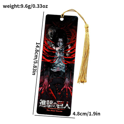 Anime Attack on Titan Bookmark - Cartoon Character Acrylic Bookmarks for Bookworms, Christmas, Birthday Gifts for Friends