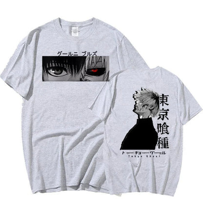 Anime Kaneki Ken T Shirt Men's Fashion Personality Printed Short Sleeve Summer Casual Loose Tee Top