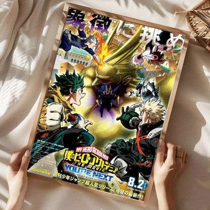 My Hero Academia Poster Home Living Room Bedroom Bar Cafe Art Decor