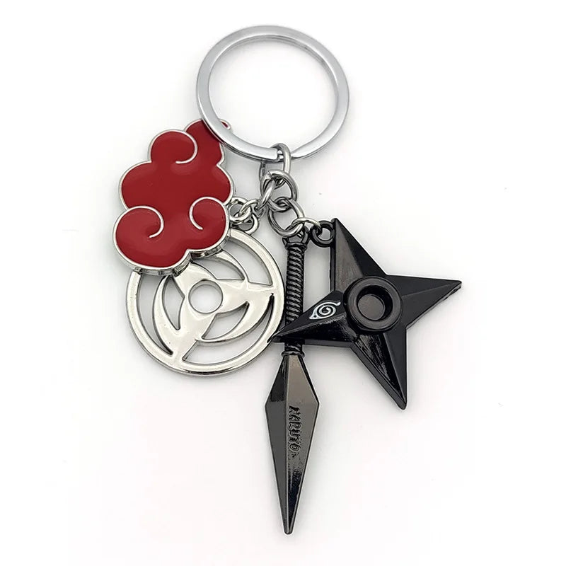 New Pendant Keychains Uzumaki Naruto Anime Figures Accessories Akatsuki Itachi Manga Men Key Chain Fans Gift Kids Toys Keyrings