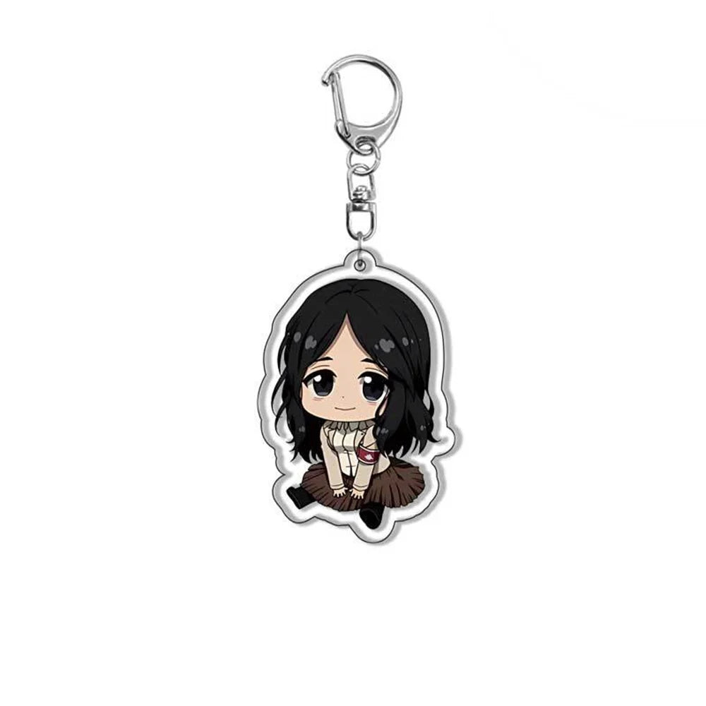 6CM Hot Anime Attack on Titan Keychain Model Cosplay Charm Characters Ornament Accessories Goods Collection Gifts