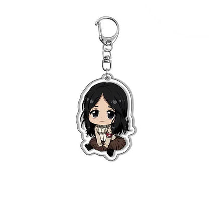 6CM Hot Anime Attack on Titan Keychain Model Cosplay Charm Characters Ornament Accessories Goods Collection Gifts