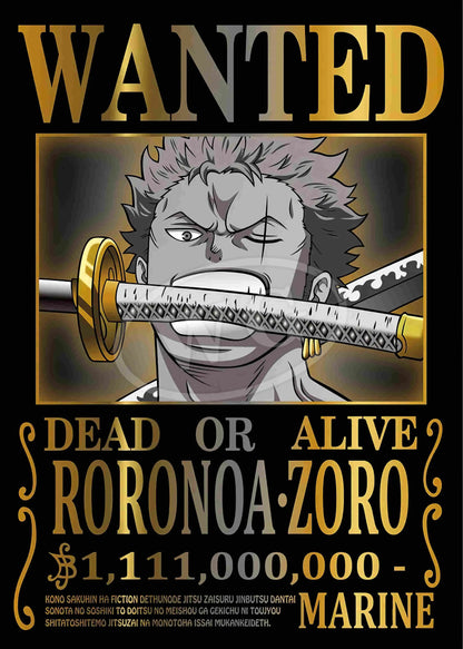 One Piece Pastable Canvas Painting Anime Figure Luffy All Characters WANTED HD Print Picture for Bedroom Wall Decoration Poster