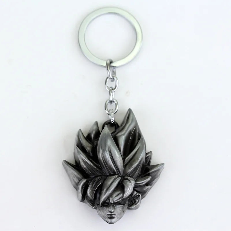 Anime Dragon Ball Z Super Saiyan Vegeta Son Goku Keychain Cosplay Keyring Metal Pendant Holder Figure Toys Gift