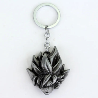 Anime Dragon Ball Z Super Saiyan Vegeta Son Goku Keychain Cosplay Keyring Metal Pendant Holder Figure Toys Gift