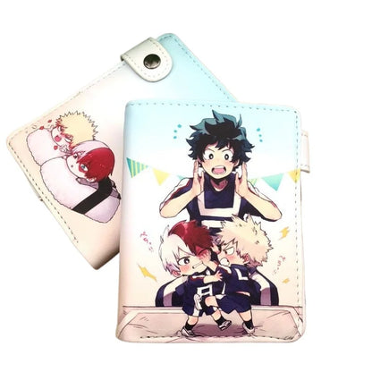 Anime My Hero Academia Todoroki Shoto Men's Wallets Midoriya Izuku Card Holders Purse