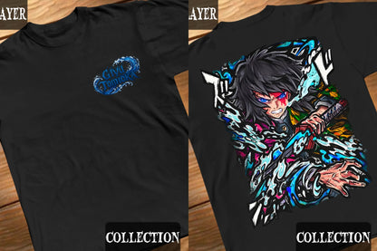 Japanese Hot Blooded Anime T-shirt Men Women Kokushibo Graphic Oversized Y2k Harajuku High Quality T-shirt Female Male Clothing