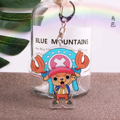 Anime One Piece Luffy Charlotte Linlin Katakuri Edward Newgate Donquixote Doflamingo Jinbe Acrylic Keychains Pendants Figure Toy