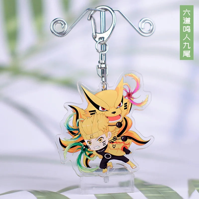 Anime Tobi Uchiha Obito Itachi Madara Uzumaki Hatake Kakashi Hyuga Hinata Deidara Acrylic Keychains Pendants Figure Toys Gifts