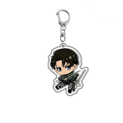 6CM Hot Anime Attack on Titan Keychain Model Cosplay Charm Characters Ornament Accessories Goods Collection Gifts