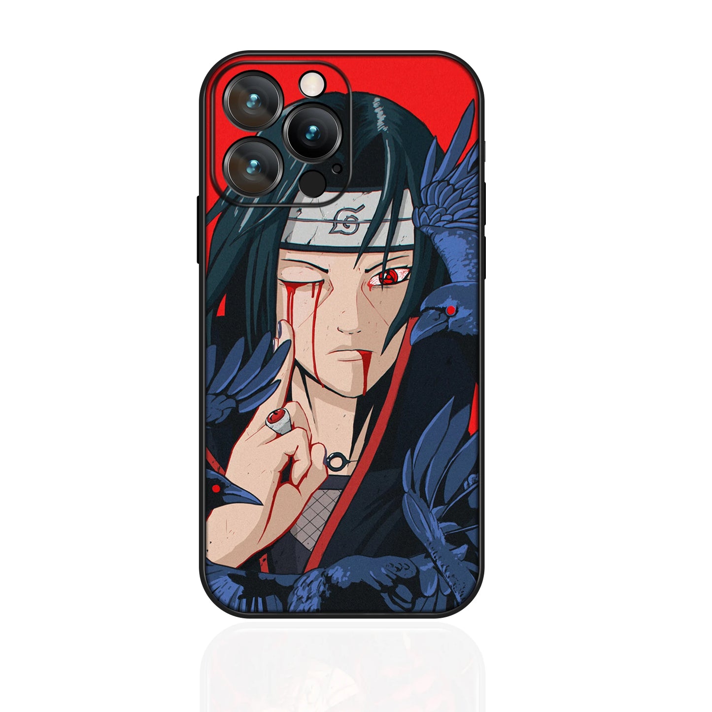 MINISO Phone Case for iPhone 17 Pro Akatsuki Uchiha Itachi Anime Soft Silicon Cover for iPhone 16 15 14 13 12 17 Pro Max Plus