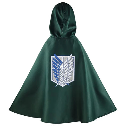 Anime Attack on Titan Survey Cloak Shingeki No Kyojin Cape Scout Legion Cosplay Costume Green Cos Shawl Mantle Men Women Clothes